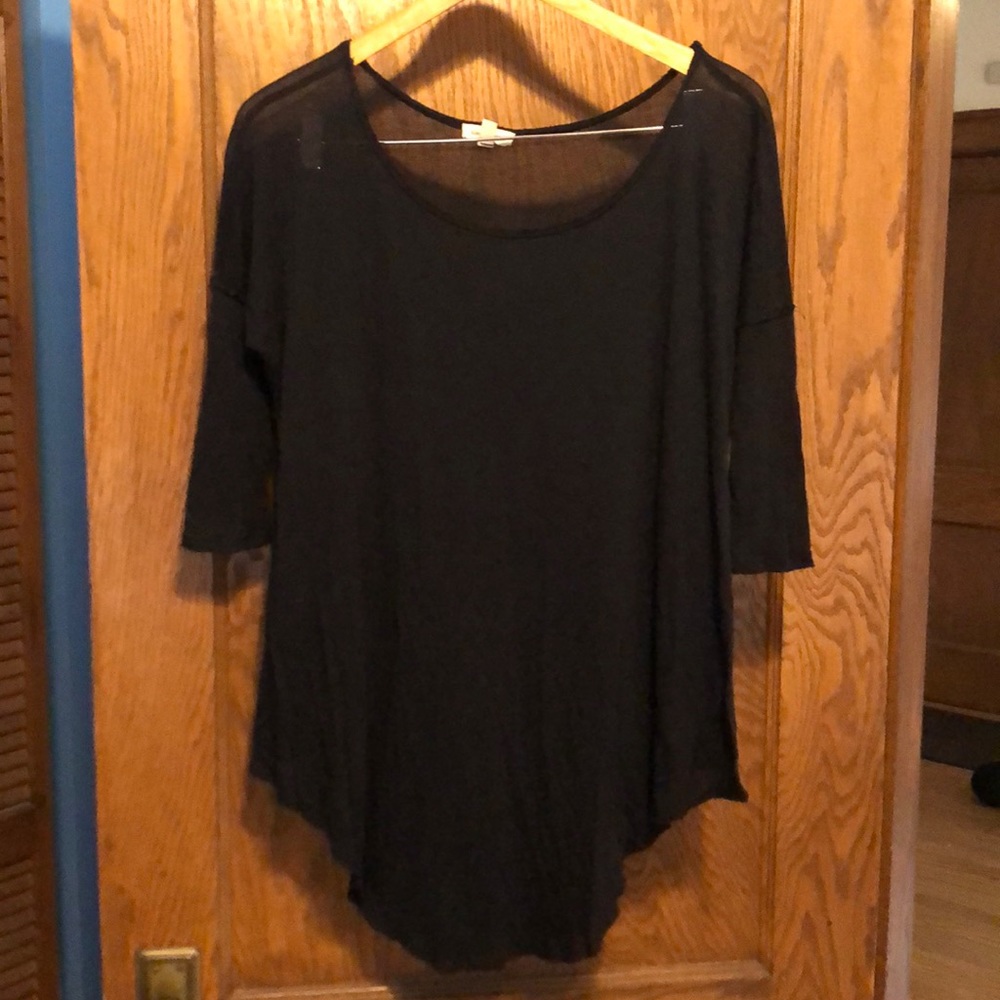 Urban outfitters Black Semi Sheer Top small